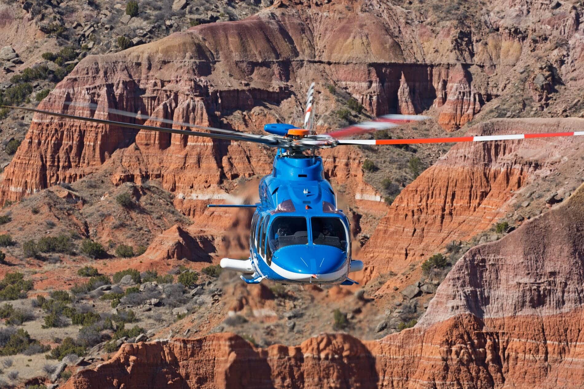 Bell 525 Over Desert Mountains